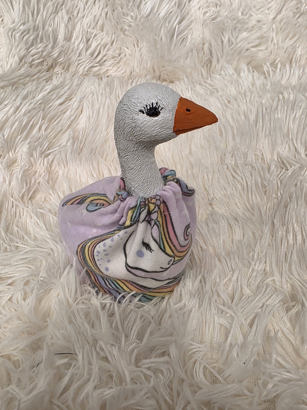 7" Desk Goose Handcrafted Unicorn Print Dress